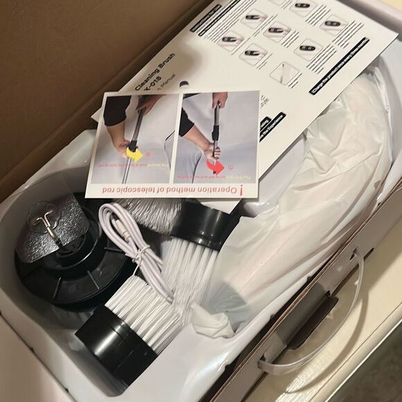 3me Lifestyle QX-018 Electric Cleaning Brush Multifunction Power Scrubber New - Picture 8 of 10